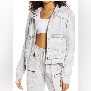 Blanc Noir Skyfall Camo Light Gray Utility Textured Jacket Sz XS